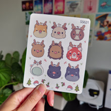 Load image into Gallery viewer, DnT Holiday Reindeer Emoji Stickers