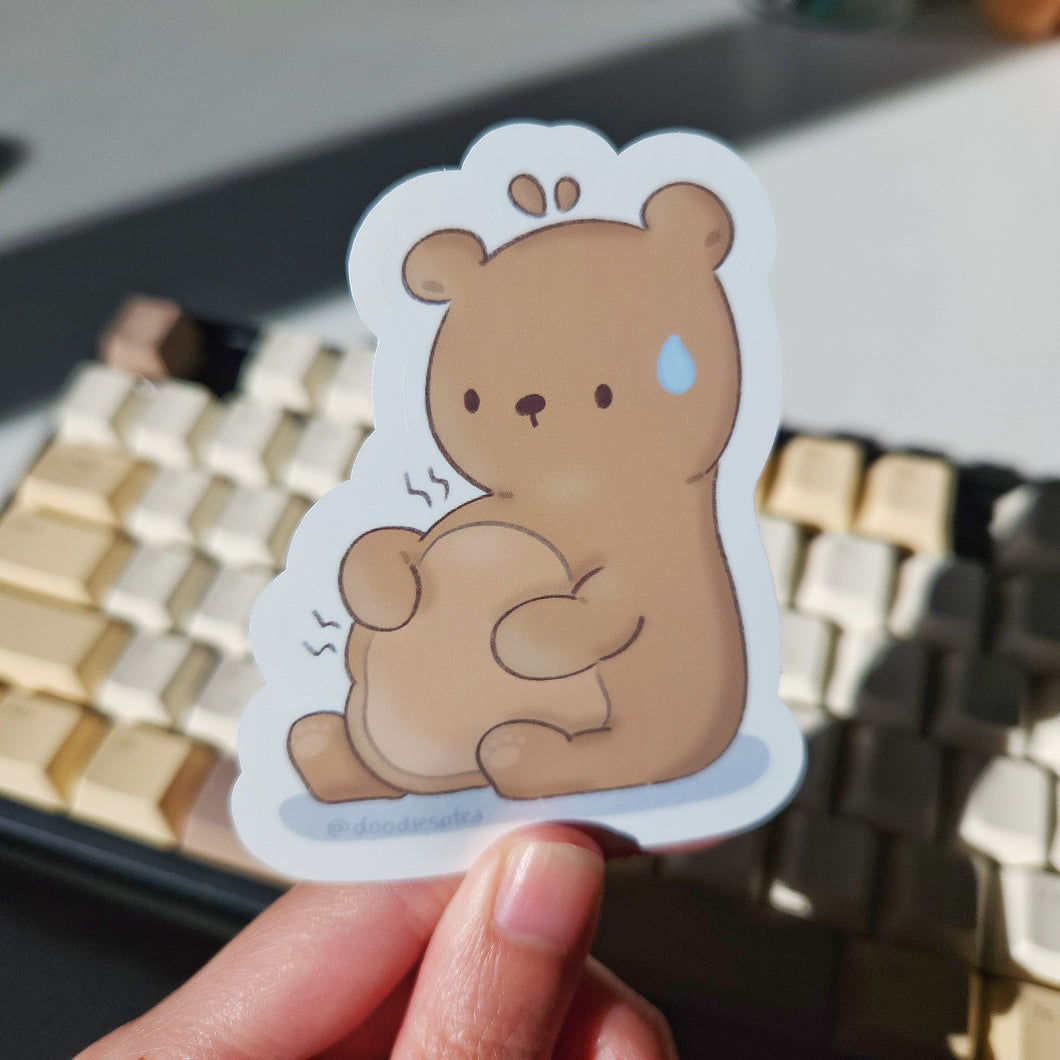 Hungry Teddy Bear Sticker Flake