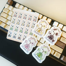 Load image into Gallery viewer, Cows Drinking Milk Sticker Flakes (Bundle/Individual)
