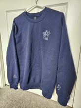 Load image into Gallery viewer, Sea Otter Music Navy Embroidery Crewneck
