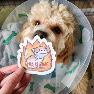 Cone Jasper 'This is Fine' Sticker Flake