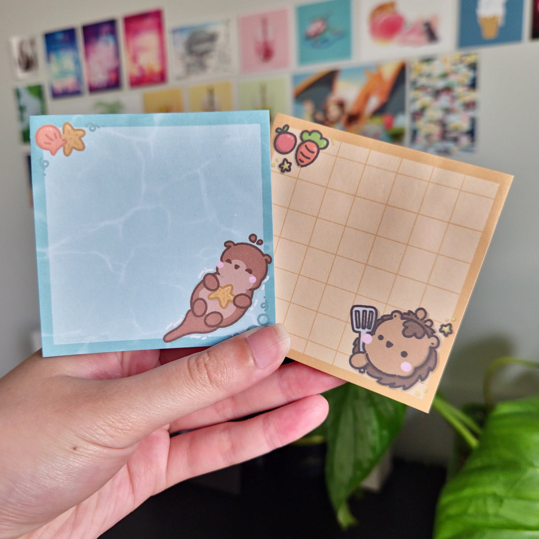 [CLEAROUT] Hedgie + Otter Sticky Notes Bundle
