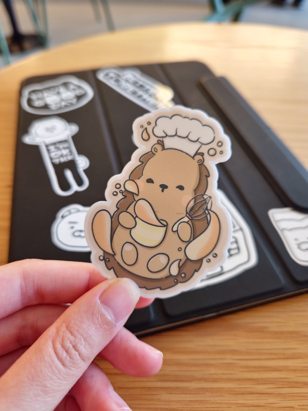 Baking Hedgehog Sticker Flake