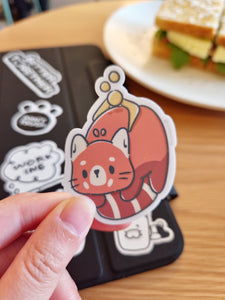 Red Panda Claw Machine Sticker Flake