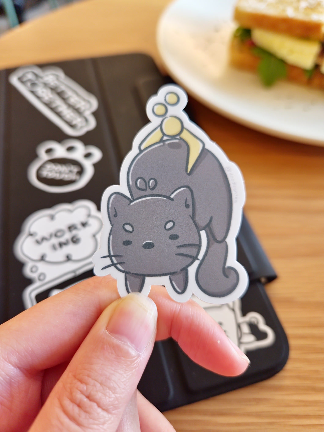 Black Cat Claw Machine Sticker Flake