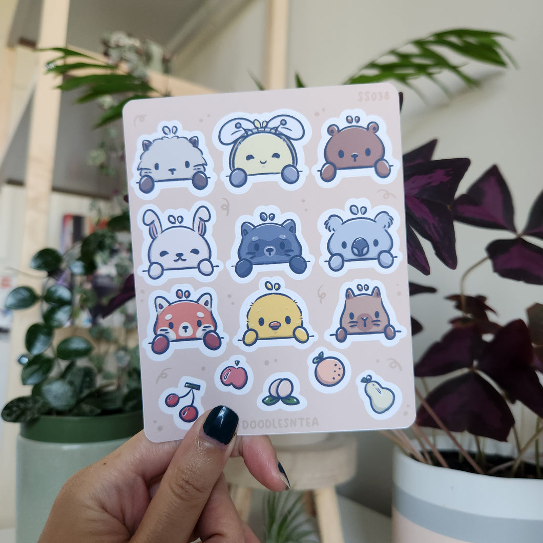 Peaking Animal Stickers