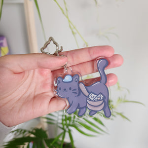 Black Cat Mail Time Keychain