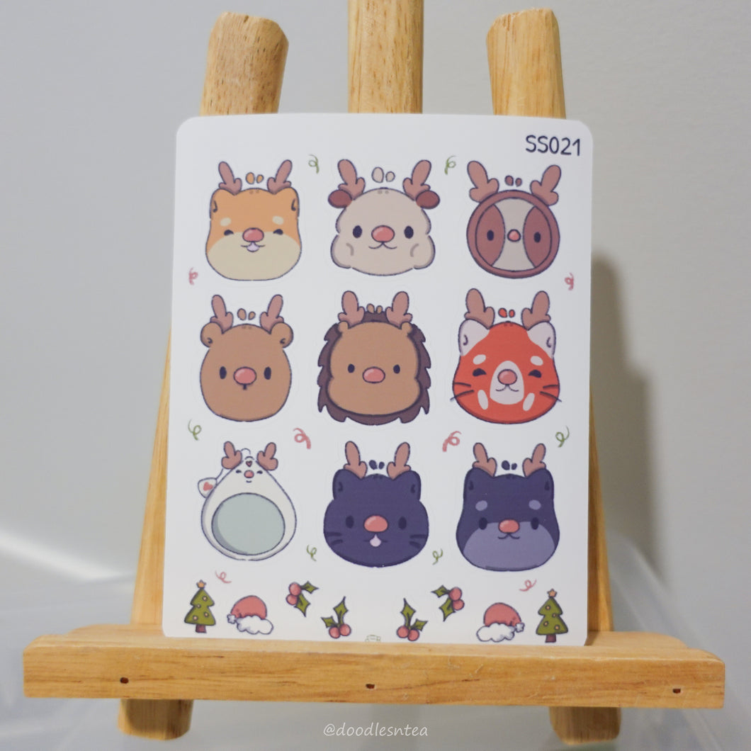 DnT Holiday Reindeer Emoji Stickers