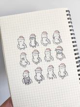 Load image into Gallery viewer, Santa Hat Animals Clear Stickers
