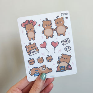 Teddy Bear Valentine's Day Stickers