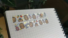 Load and play video in Gallery viewer, Foodie Hedgehogs Gold Foiled Washi Tape
