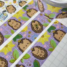 Load image into Gallery viewer, Flower Hedgehogs Bundle (Holographic Stickers + Gold Foiled Washi Tape)
