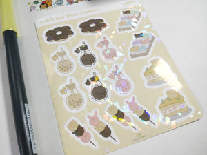 Animal Foods Holographic Stickers