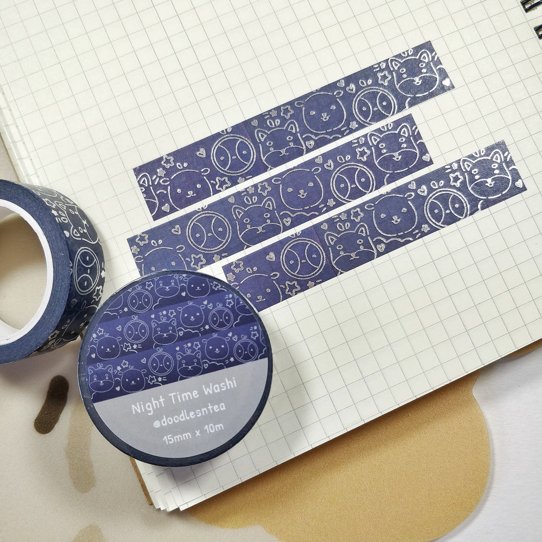 DnT Characters Silver Foiled Washi Tape