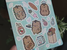 Load and play video in Gallery viewer, Foodie Hedgehogs Holographic Stickers
