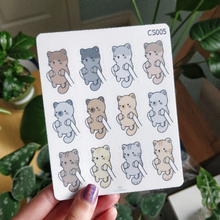Load image into Gallery viewer, Cat Clear Stickers
